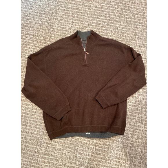 Men’s TOMMY BAHAMA 1/4 Zip Pullover Sweater Sz XL - Picture 1 of 4